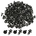 8mm Car Rivets Plastic 100Pcs Hole Fender Push Fastener Fastener Black Bumper Clip