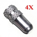 4X Race Presta High Pressure Valve Caps Presta Bicycle MTB Silver