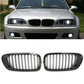 Black Chrome Kidney Front E46 3 Series Grille Grill for BMW