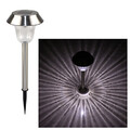 Solar Lawn Light Stainless Steel Pathway Whte 1-led Garden Lamp