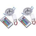 Led Ceiling Lights Remote 2 Pcs Ac 85-265 V Controlled Panel Light Recessed
