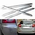 Silver Chrome Guard Protector Bumper Corner Car Auto 4pcs Decoration Strip