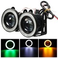 Halo Angel COB Pair Universal Projector 2.5inch LED Car Fog Light Rings DRL Eyes