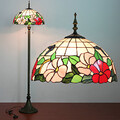 Pattern Floor Resin Tiffany Painting Light Lamp Glass