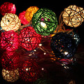 Ac220v String Light Random Color 2.5m Decorative 20led Rattan