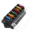 Way Circuit Car 6 Standard Blade Fuse Box Holder Terminals 6.3mm