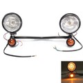 Set With Motorcycle Two Spotlightt Turn Signals Harley Custom Bar