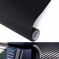 Carbon Fiber Vinyl Roll Film Sticker Sheet Decal Black Car 3D Wrap