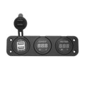 Socket Car Motorcycle Ammeter 12V 24V 3 in 1 Digital Voltmeter USB Car Charger
