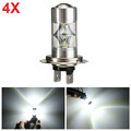 2835 12SMD LED 4pcs Fog Light DRL Daytime Running Lamp 6500K Bulb White H7 Len Projector