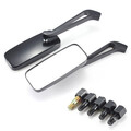 Rear View Side Mirrors 10mm Black Cruiser Chopper CNC Aluminum Motorcycle