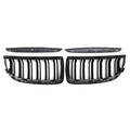 Slat Double Car BMW E90 E91 Matt Black One Pair Front Kidney Grille