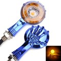 Indicators Skull Turn Signal Light 10LED 12V Motorcycle Claw Honda Suzuki