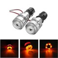 12V Warning Lights Universal Motorcycle HandleBar Grip Bar End LED Turn Signal