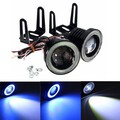 Halo Pair Angle Eyes 30W LED Car Fog Light COB Bulb Ring Ice Blue