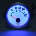 Blue LED Face Oil Pressure Gauge White Electrical New