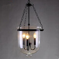 Country Circular Glass Pendant Lamp