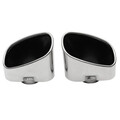 Pair Chrome Exhaust BMW Dual Stainless Steel Tail Pipe Muffler Tip
