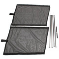 Mesh 2PCS Car UV Black Sun Shade Guide Proof Curtain Rail Side Window