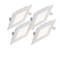 Square 4pcs 12w Smd 2800-6500k Dimmable Panel Light