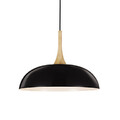 Modern Simplicity Artistic Black Finish Wooden Pendant Lamp Light Mini Droplight