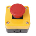 Waterproof Button Push Emergency Stop Switch Control Red Sign 10A