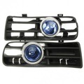 Blue Front VW LED Fog Lights Lamp Angel Eyes Bumper Grille