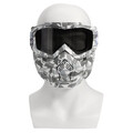 Clear Grey Mask Dark Detachable Modular Goggles Motorcycle Lens