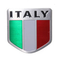 Auto Sports Emblem Badge Flag Racing Alloy Decal Sticker Metal Italy