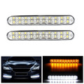 Pair Car DRL Driving Fog Lamp LED Daytime Running Light Turn Signal Indicator