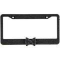 Crystal Black Metal Car Diamond License Plate Bling Frame Rhinestone