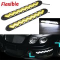 Waterproof Car Styling White Daytime Running Lights Flexible 2 X DRL LED Wave Shape COB