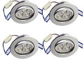 High Power Led Decorative 4 Pcs Led Recessed Lights Ac 85-265 V 3w Warm White