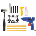 Repair Kit Puller Scraper PDR Car Body Dent Balance 19pcs Bridge Hammer Glue Gun