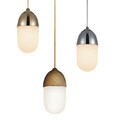 Finish Wooden Carbon Chrome Corn Pendant Lamp Steel