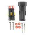 Auto Car 2 Sealed Waterproof Electrical Wire Connector Plug Set Pin Way