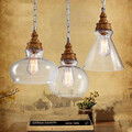 Wood Crystal Lanterns Lamps Cafe Droplight Lighting