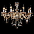 Candle Chandelier Crystal Luxury Amber