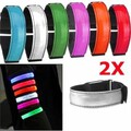 2pcs LED Reflective Arm Band White Strap Running Night Signal Safety Belt