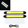 COB Car White Waterproof LED Turn Signal Light Amber 2Pcs Daytime Running