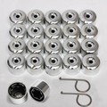 17MM Chrome Golf Passat Bolts Covers Polo Alloy Wheel Locking Caps Nut VW