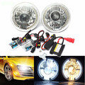 H4-2 LED Projector Diamond 6000K Pair Headlights 7Inch HID White Round