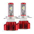 8000LM 6000K Pair H4 Low Beam Motorcycle Car 60W LED Headlight Bulb