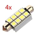 4X 42mm 8 LED Plate Light Bulb 5050 SMD Car Dome Festoon Canbus C5W