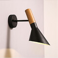 Cafe Wall Lights Restaurant Fixture Wrought Iron Living Room Contracted Light Wood