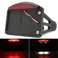 Side Mount Bracket Horizontal LED Tail Light Motorcycle License Plate