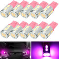 0.17A 10pcs Pink 2.3W 20Lm Lamp Light Color LED Side Indicator T10 5730