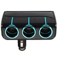 3 Way Adapter Charger 6A Cigarette Lighter Socket Power Car Truck 12V