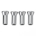 4 X Wheel Tyre Valve Caps Chrome 20mm Covers Stem 27mm Silver Alloy