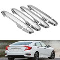 CR-V Trim Chrome Caps Cover Car Door Handle Civic Kit For Honda